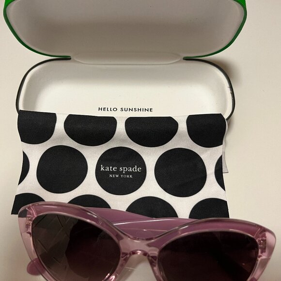 NWT Women's Kate Spade Pink Leopard/Tortoiseshell Sunglasses - Picture 4 of 8